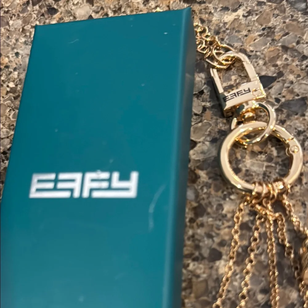 Eafy Gold-Tone Multi-Color Crystal Bells Tassel Keychain - Picture 4 of 5